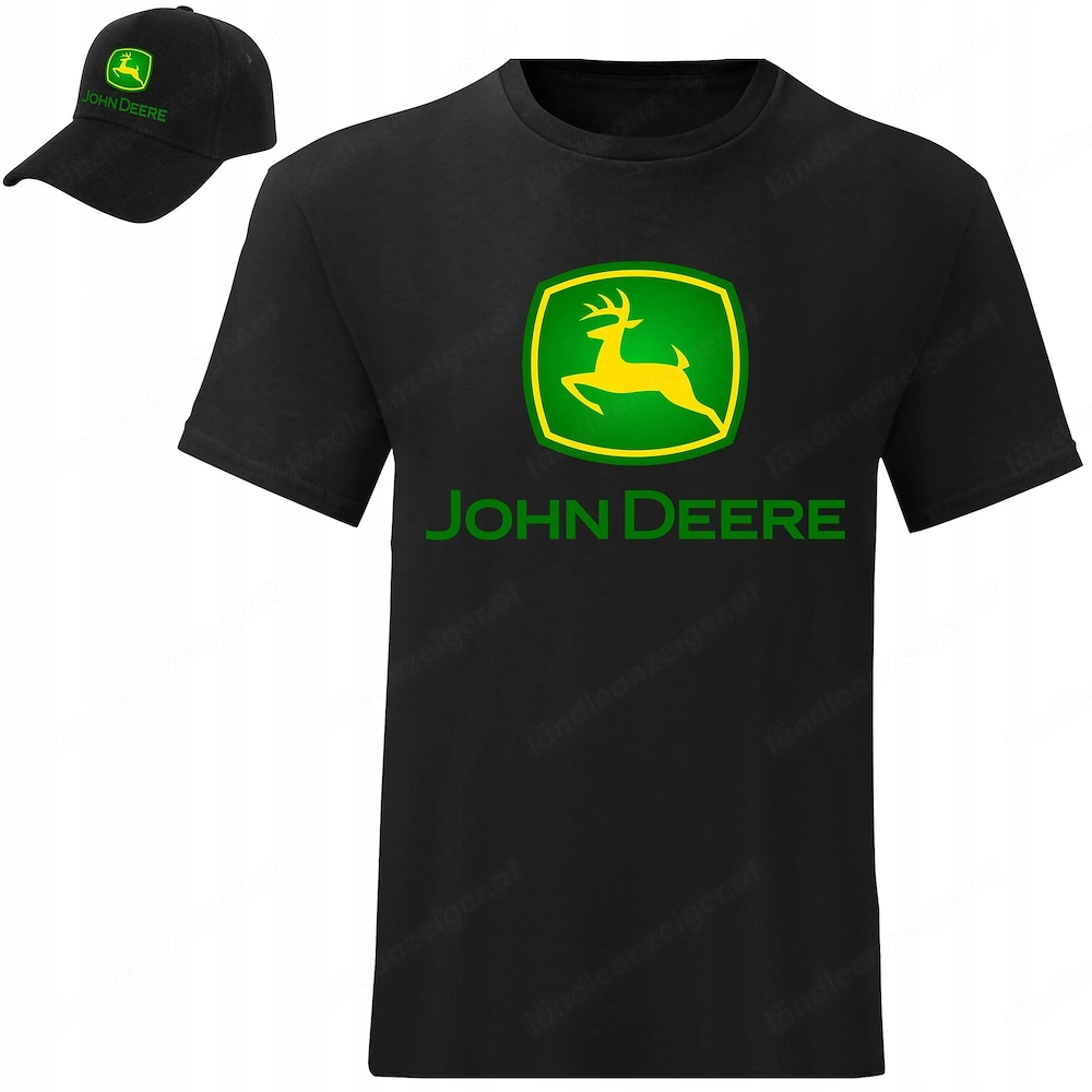 John deere premium shirt mit cap t shirt set