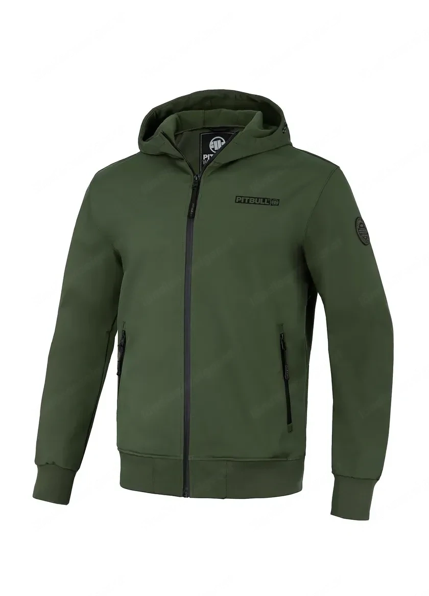 PIT BULL WEST COAST UEbergangsjacke Fruehlingsjacke Softshell fuer Herren Olive