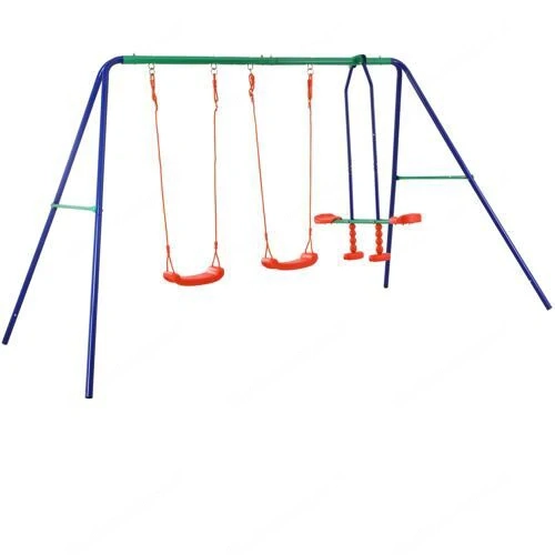Artikel: Children's swing garden swing swing frame swing frame 4 seater set Hochwertiger Artikel aus