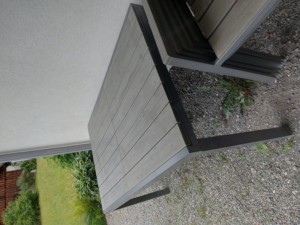 Alu Sitzgruppe 7 Personen Silber alu-grau