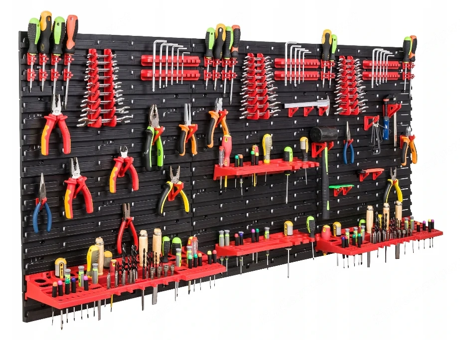 BESTSELLER Werkzeugwand 172x78 Set Werkzeughaltern mit Lochwand Lagersystem Warkzeuglochwand Wandreg