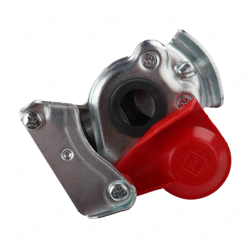 Hydraulik Kupplungskopf M16x1.5 mm Vorrat rot mit Ventil 8 5 bar