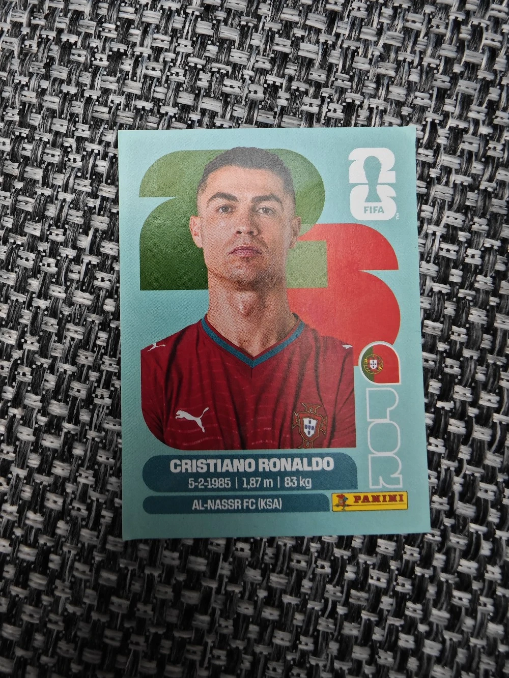 Panini sticker Cristiano Ronaldo 