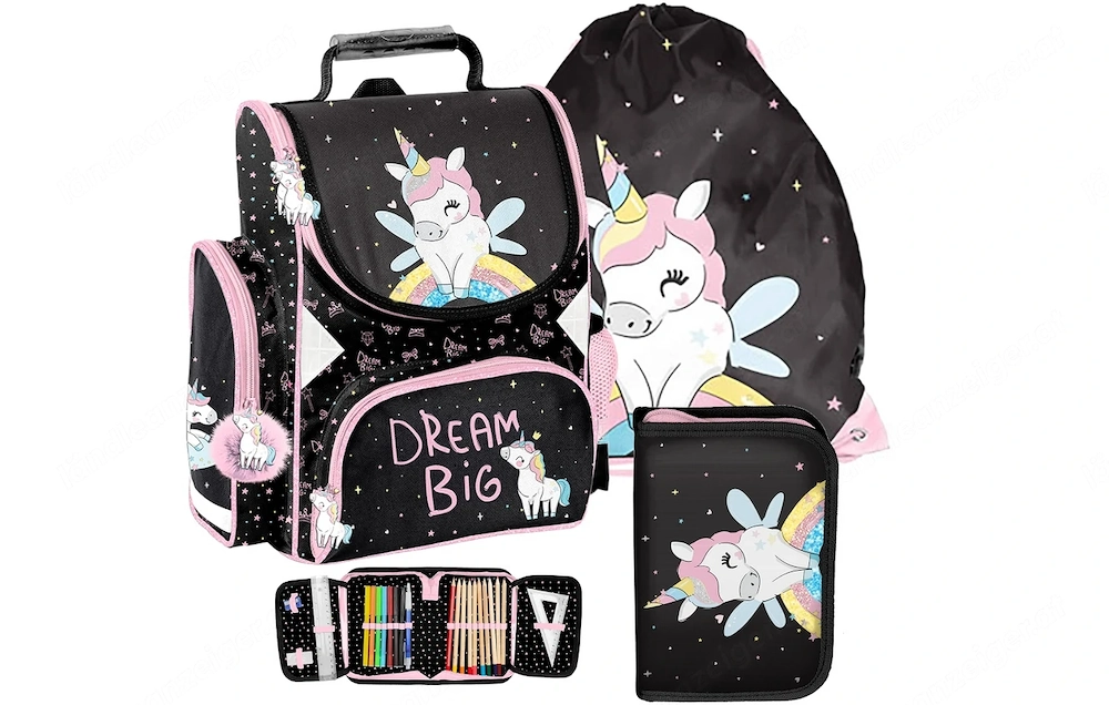 Artikel: School bag backpack knapsack school bag unicorn Hochwertiger Artikel aus unserem Online-Sho