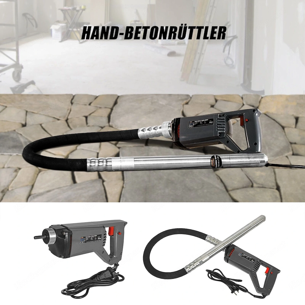 Artikel: Concrete vibrator bottle vibrator 800W flexible shaft hand vibrator vibrating bottle Hochwe