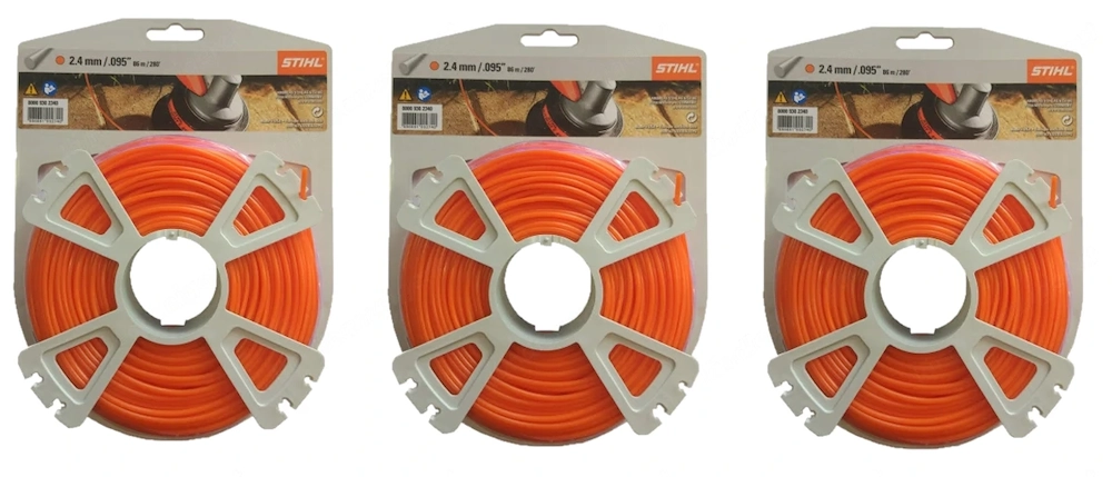 3x Original Stihl Maehfaden 2 4 mm Rolle mit 86m 00009302641