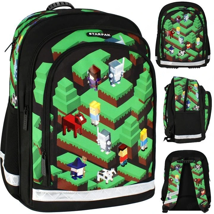 Artikel: School bag backpack knapsack school bag Minecraft Hochwertiger Artikel aus unserem Online-S