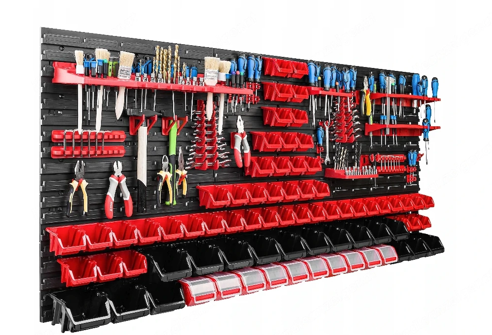 BESTSELLER Werkzeugwand 172x78 Set Werkzeughaltern mit Lochwand Lagersystem Warkzeuglochwand Wandreg