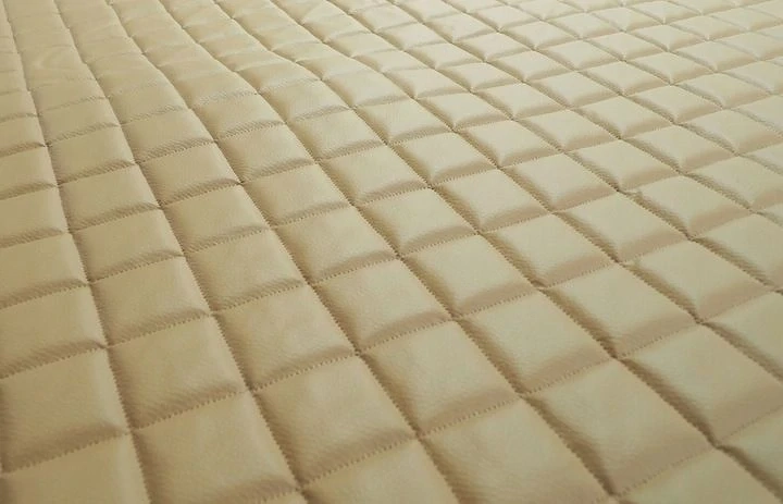 Artikel: polsterstoff aus oeko leder gestepptes material 10 mm beige hochwertiger artikel aus unsere