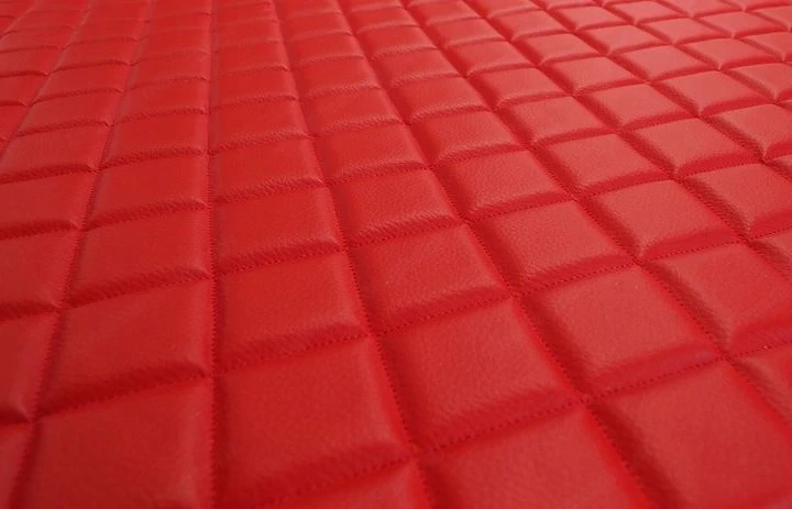 Artikel: polsterstoff aus oeko leder gestepptes material 10 mm rot hochwertiger artikel aus unserem 