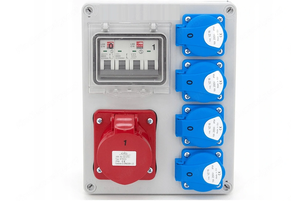 Artikel: #SALE# Electrical wall distributor 1x 16A   4x230V construction power box Hochwertiger Arti