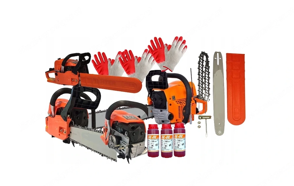 Artikel: 3x petrol chainsaw chainsaw in XXXL complete SET Hochwertiger Artikel aus unserem Online-Sh
