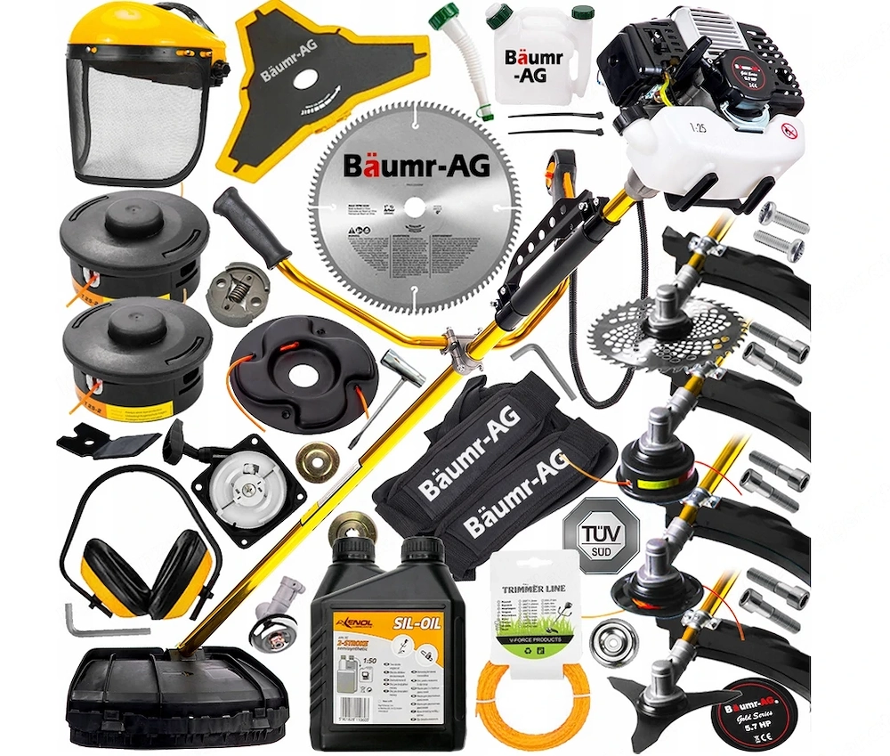 Artikel: Petrol brush cutter grass trimmer brush cutter in an XXXL starter set Hochwertiger Artikel 