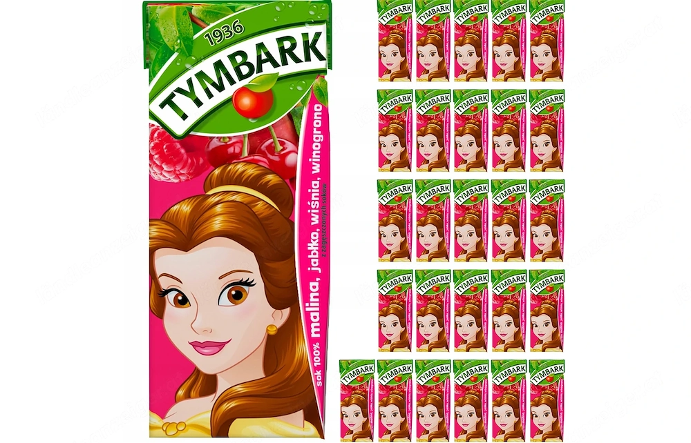 27 x Tymbark Saft 100 Apfel Kirsch Himbeere fuer Kinder 27x200ml