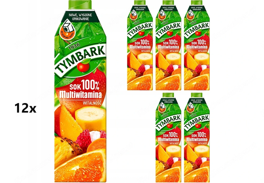 Artikel: 12 x 1l Tymbark Juice 100% Multivitamin Multifruit 12x1l Hochwertiger Artikel aus unserem O
