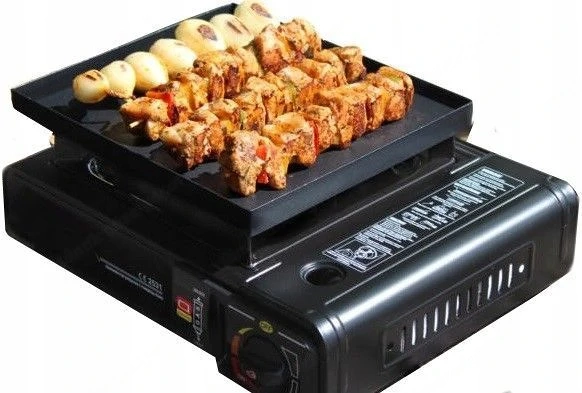 Auflage fuer Campingkocher Camping Gaskocher Grill Herd Outdoor Tischgrill Grillplatte