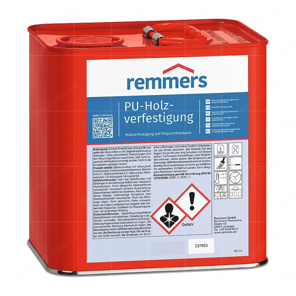 Artikel: REMMERS PU HOLZVERFESTIGUNG 0.75 LTR FARBLOS Innen Aussen MDF geeignet Hochwertiger Artikel