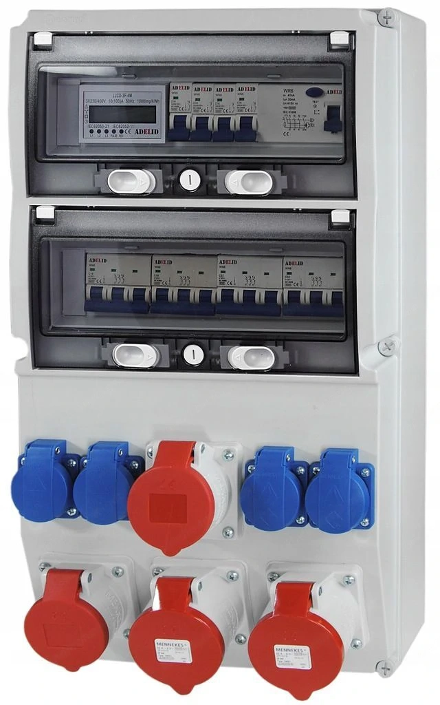 Artikel: Electric wall distributor digital meter 8x 230 V 16A   2 x 16A   2 x 32A complete set of co