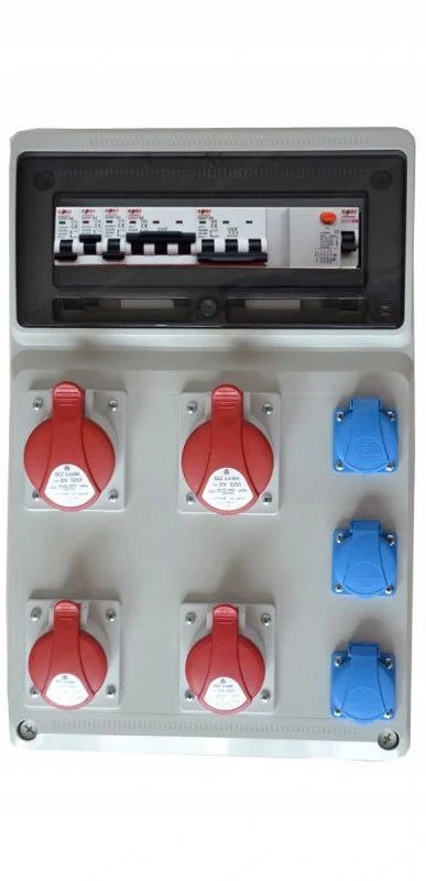 Artikel: Electric wall distributor 3x 230 V 16A   2 x 16A   2 x 32A complete set of construction pow