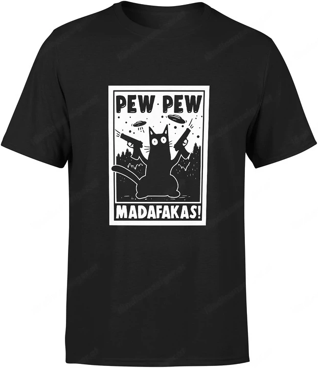 Artikel: Cats PREMIUM Shirt PEW PEW Size Choice T Shirt Hochwertiger Artikel aus unserem Online-Shop