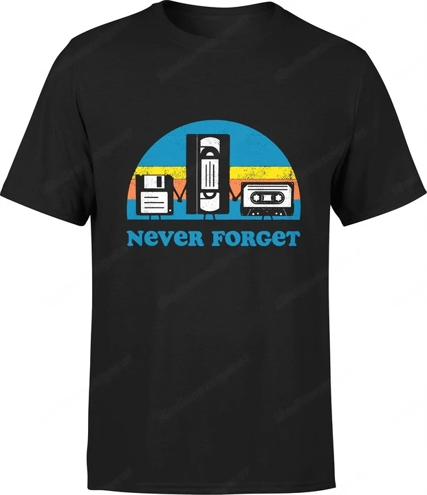 Artikel: Retro PREMIUM Shirt Never Forget Size Choice T Shirt Hochwertiger Artikel aus unserem Onlin