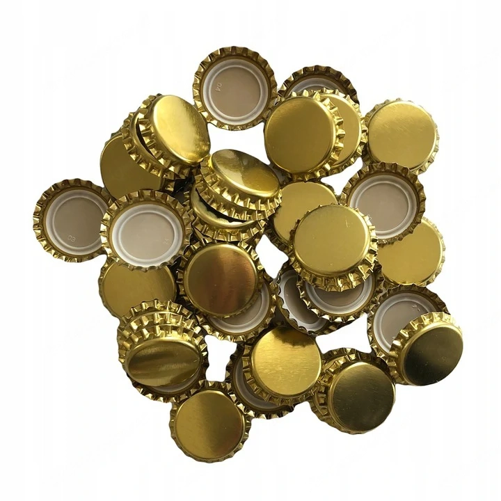 Artikel: Kronkorken Bier Deckel Wein 26mm stark GOLDFARBE 50 Stueck Hochwertiger Artikel aus unserem
