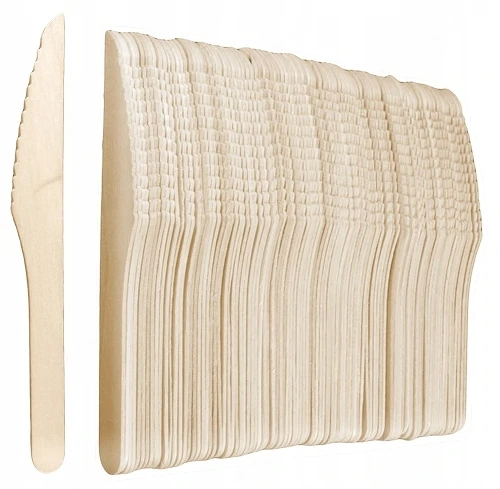 Artikel: WOOD GASTRO ECO DISPOSABLE KNIVES Knives 100 PCS Gastro Restaurant Catering Snack Bar Hochw