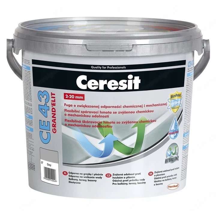 Ceresit CE 43 grauer Fugenmoertel fuer Balkone und Terrassen 5 kg