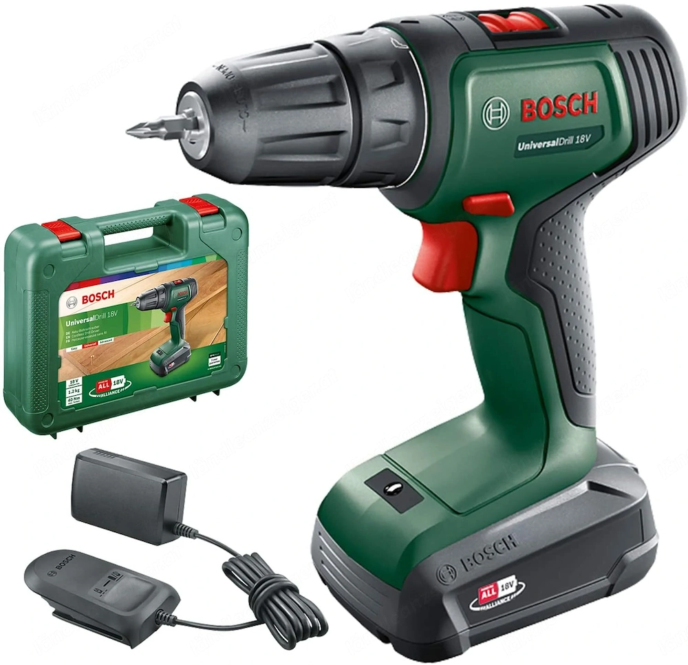 Bosch Set Akku-Zweigang-Bohrschrauber UniversalDrill 18V mit 1x Akku-Ladeger t