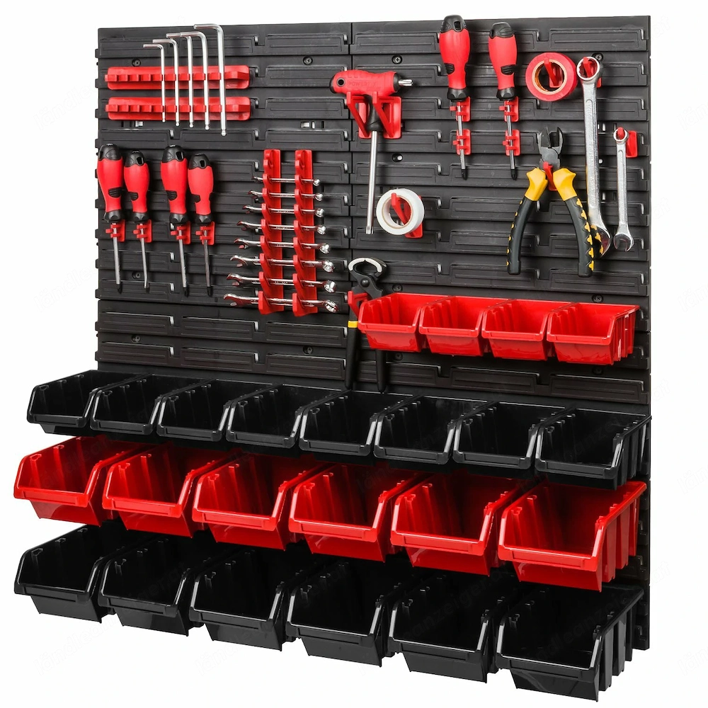 Werkzeug-Wandset, Werkzeughalter mit Lochwand-Aufbewahrungssystem, Werkzeug-Lochwand-Wandregal, Werk