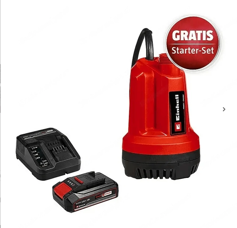 Einhell Akku-Klarwasserpumpe GE-SP 18 Li (1x2,5Ah) Power
