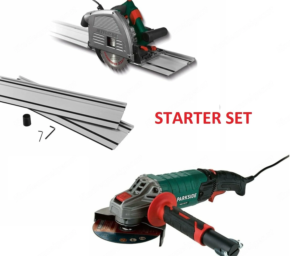 Starterset PARKSIDE  Tauchs ge mit Schiene PTSS 1200 & PARKSIDE  Winkelschleifer PWS 125
