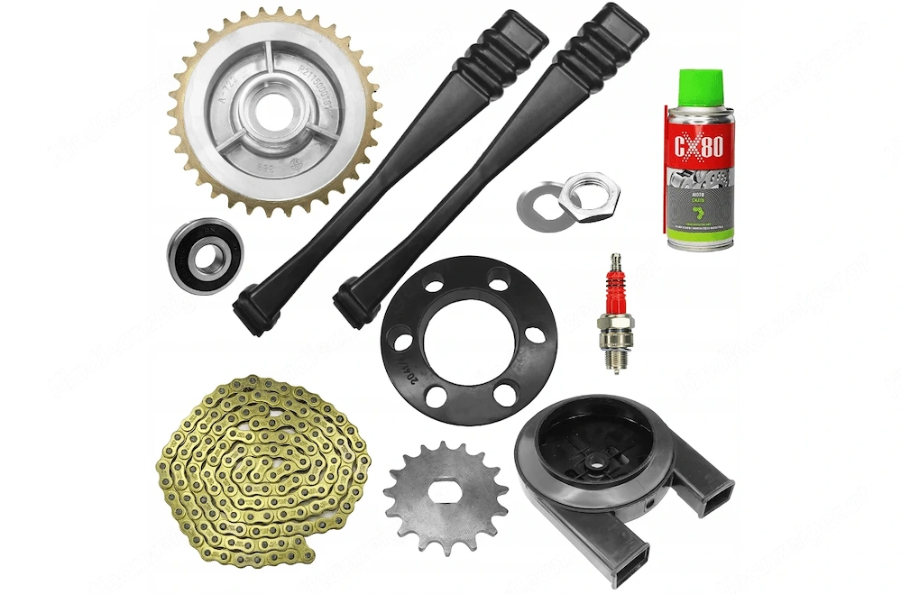 Simson Gear Hinten & Vorne XXXL Set Gold mit Abdeckung Simson S51   S60   S70   ENDURO