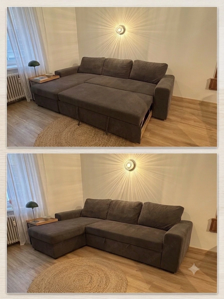 Ecksofa Grau