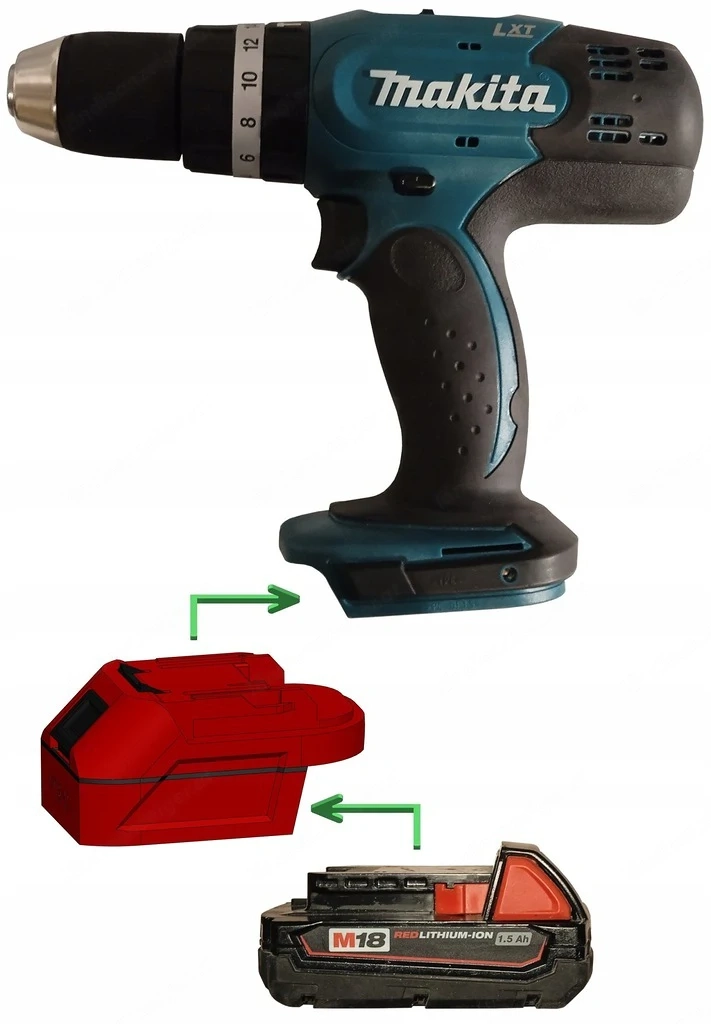 NEU Adapter Milwaukee M18 18V auf die 18V LXT Serie Elektrowerkzeuge von Makita