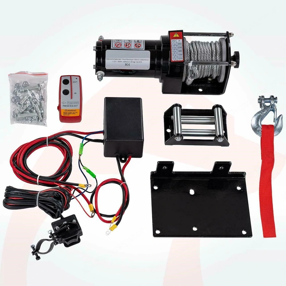 Artikel: Electric winch 12V 1.3t electric winch motor winch off-road winch remote control starter se