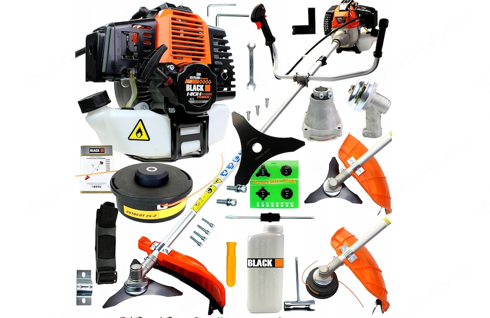 Artikel: Petrol brush cutter grass trimmer brush cutter in an XXXL starter set Hochwertiger Artikel 