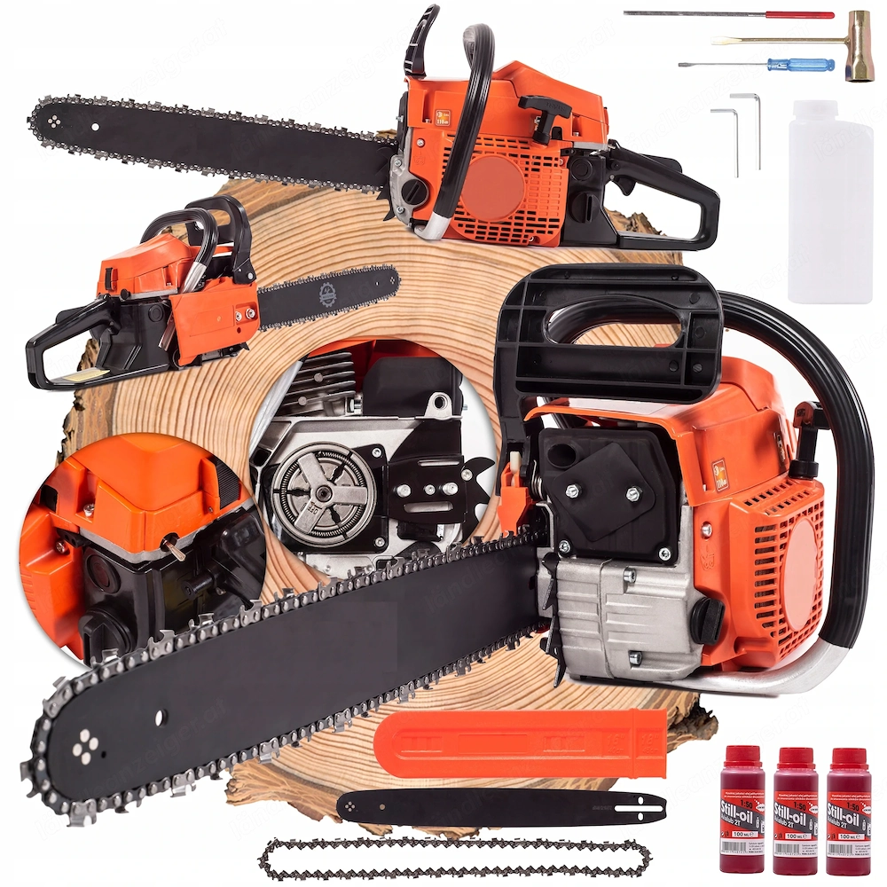 Artikel: Gasoline chainsaw chainsaw in XXXL complete SET 2 stroke 4.9 HP Hochwertiger Artikel aus un