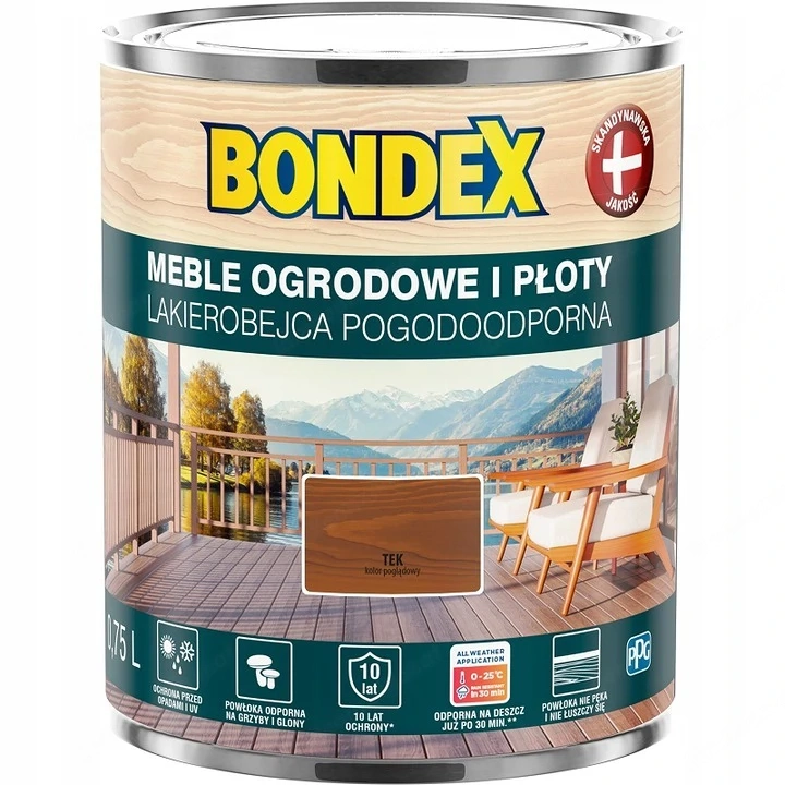 Artikel: Bondex lacquer stain weather-resistant stain wood color teak 0.75 l Hochwertiger Artikel au