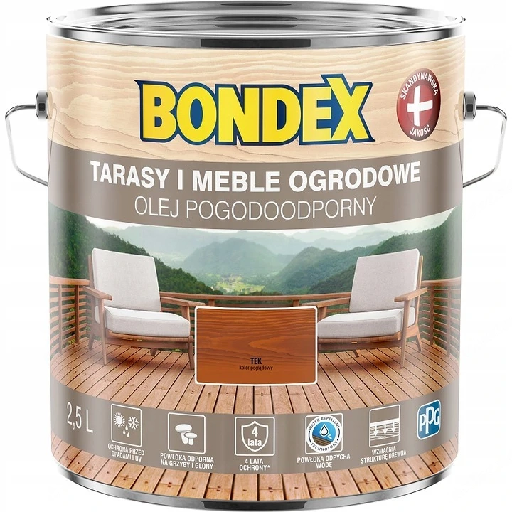 Artikel: Bondex WEATHERPROOF OIL wood oil color teak 2.5l Hochwertiger Artikel aus unserem Online-Sh