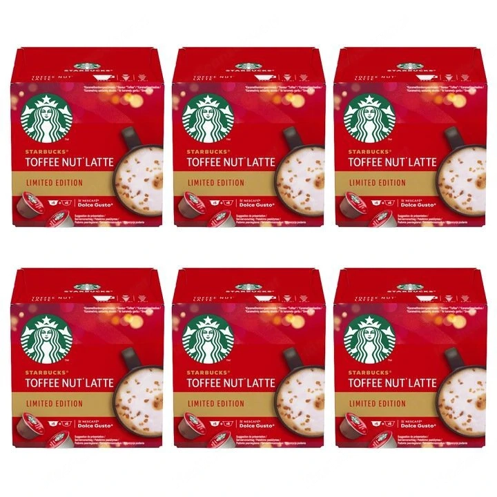 SET ENTH LT: STARBUCKS Dolce Gusto Toffee Nut Latte 6x12 Kapseln Anzahl Kapseln pro Packung: 12 Anza