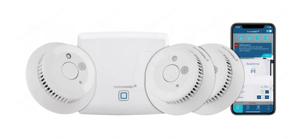 Starterset 3x Homematic IP HmIP-SWSD Rauchmelder mit 1x Acces Point Smart Home Rauchmelder 142685A0A
