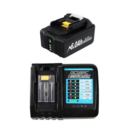 Set 1x 6AH Ersatzakku mit Ladeger t f r Makita-Modelle