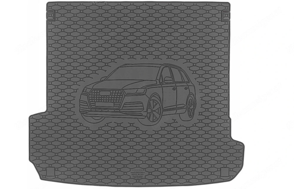 VIP Exclusive Kofferraumwanne f r Audi Q7 II 2015   Kofferraumwanne mit Gummiablagemotiv