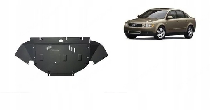 Stahl-Motorabdeckung Unterfahrschutz Audi A4 B6 2.4B 3.0B 2.5TDI Umbau mit Anbaumaterialsatz