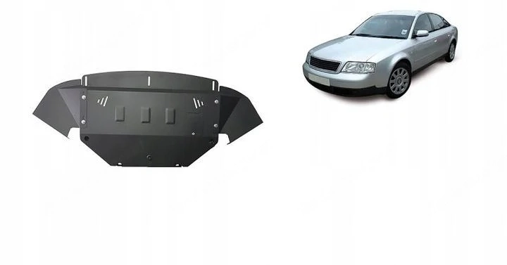 Stahl-Motorabdeckung Unterfahrschutz Audi A6 C5 (1997-2004) Umbau mit Anbaumaterial-Set