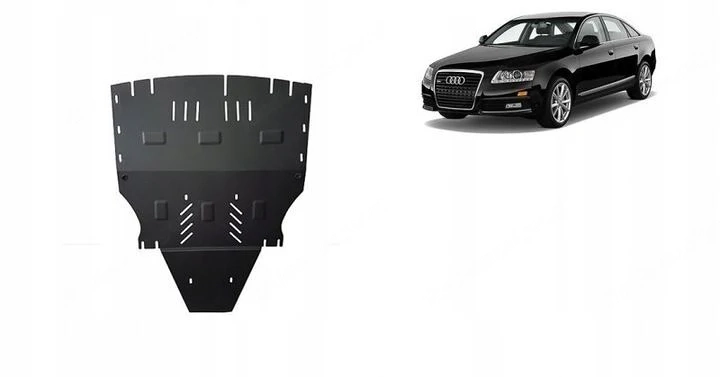 Stahl Motorabdeckung Unterfahrschutz Audi A6 C6 04-11 ohne Seitenteilumbau mit Anbaumaterialsatz