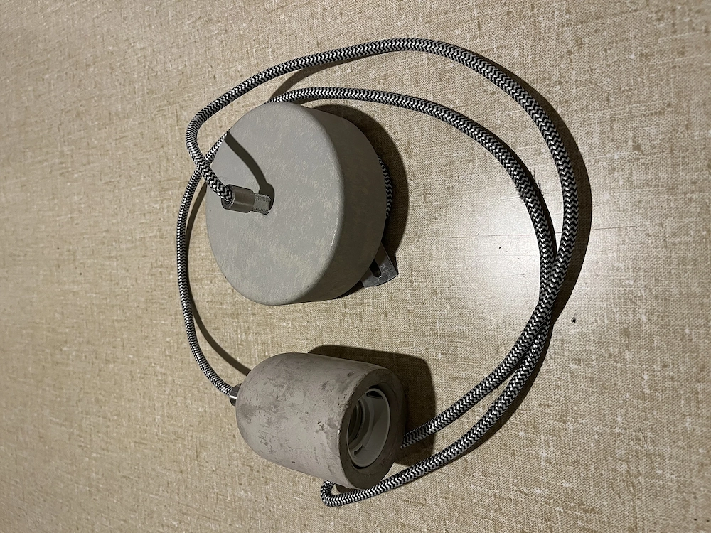 Lampenfassung Beton Glühbirnenfassung inkl. LED E27
