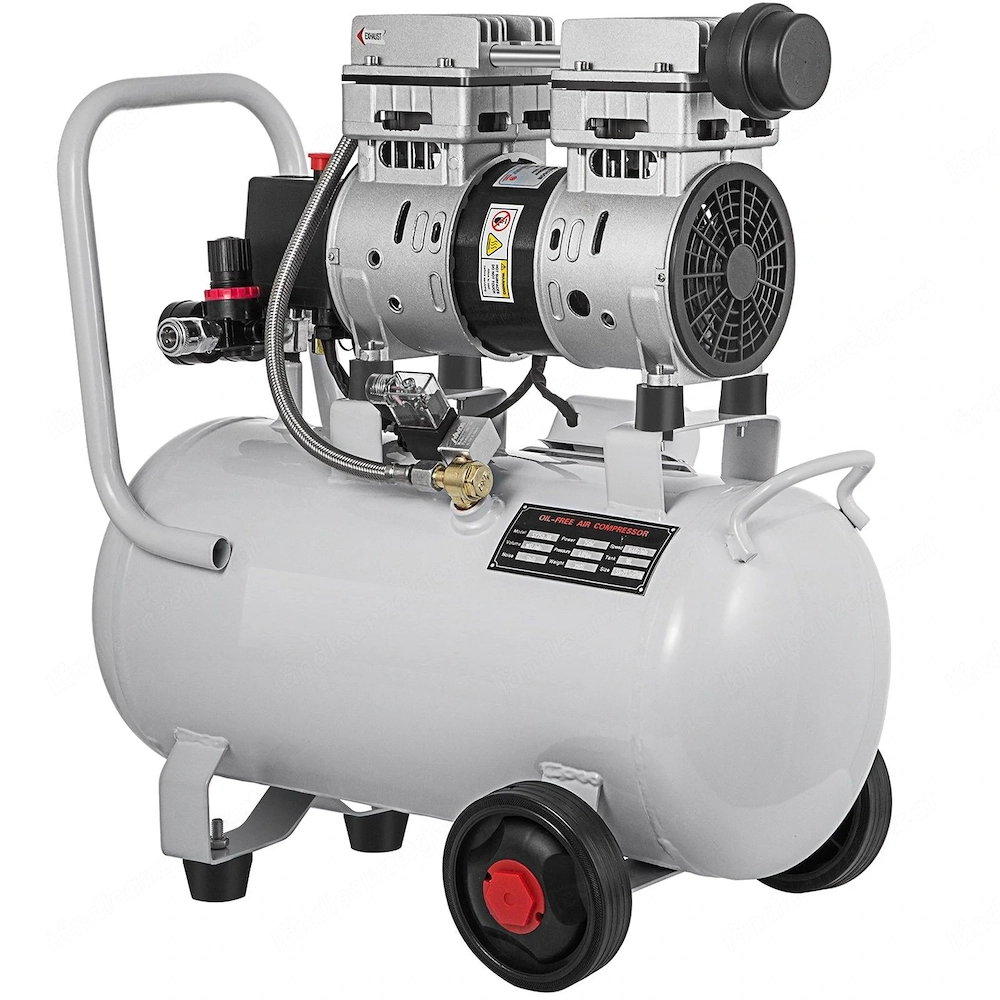 Silent Luftkompressor Fluester Kompressor OElfrei 30l Druckluft Leise fuer Werkstatt