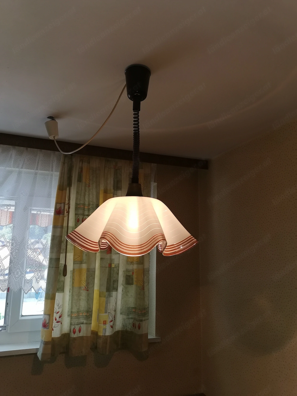 Hängelampe Vintage Glas DM ca. 43 cm